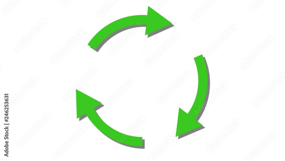 Recycling icon symbol loop green and white Recycling icon symbol loop green and white