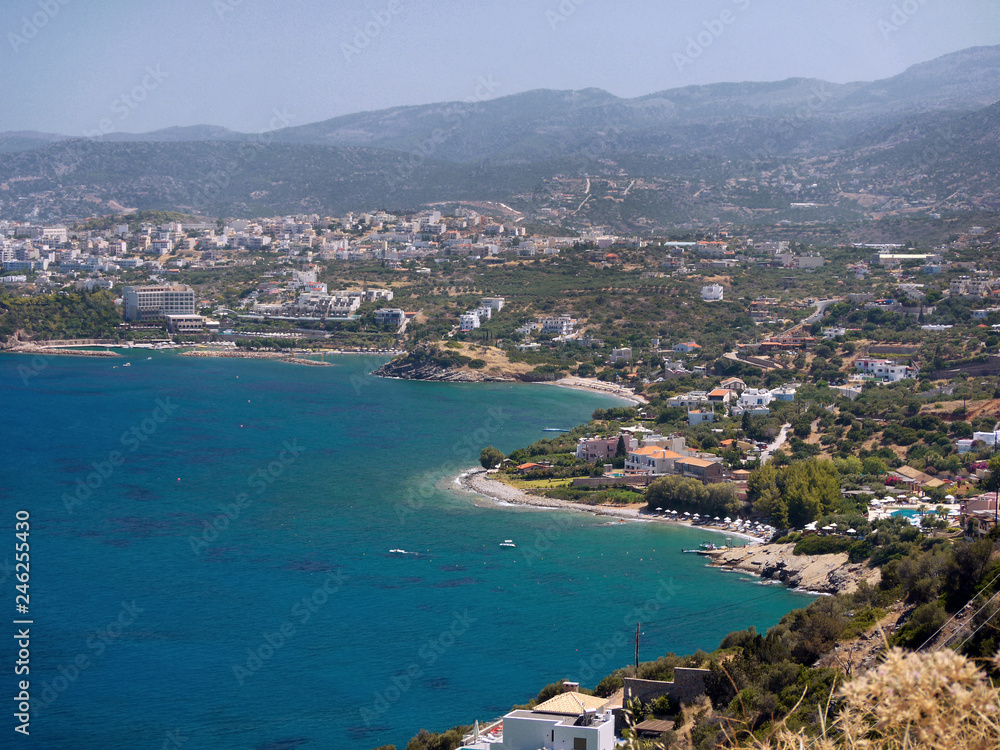 View of Elounda and Spinalonga Bay, Crete