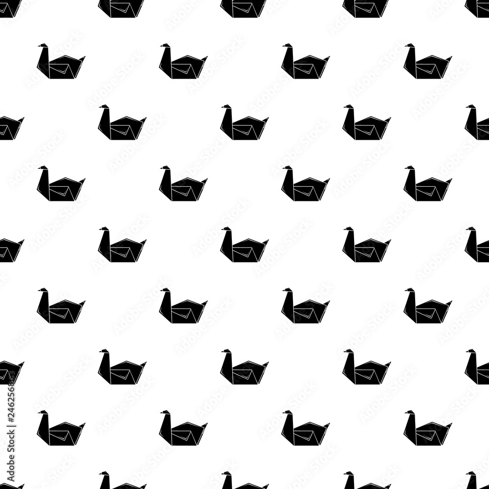 Origami swan pattern vector seamless repeating for any web design