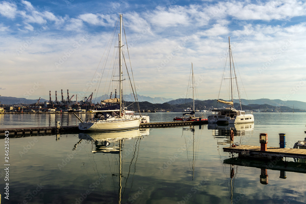 Port of La Spezia in Liguria, Italy