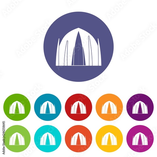 Human house icons color set vector for any web design on white background