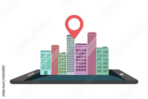 real state buildings cartoon
