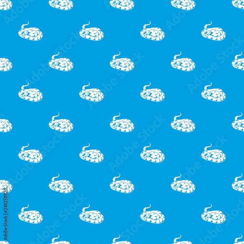 Snake pattern vector seamless blue repeat for any use