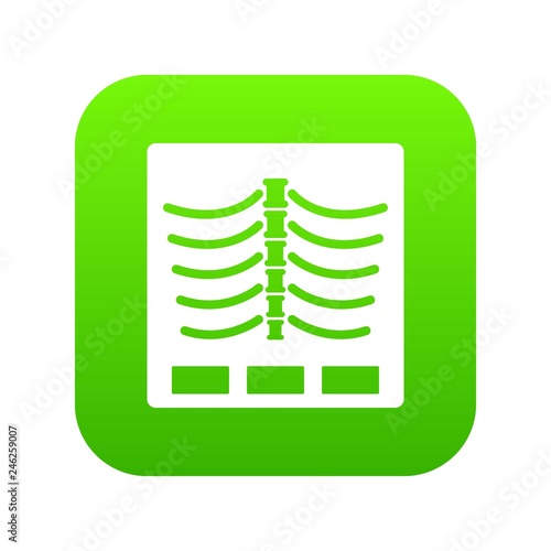 X ray photo icon digital green for any design isolated on white vector illustration