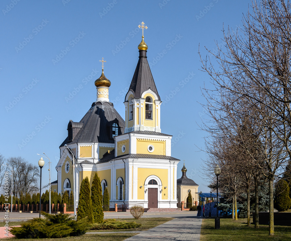 Holy Assumption Cathedral in Rechitsa - the decoration of the city. The temple is given a statute of historical and cultural value of Belarus. 