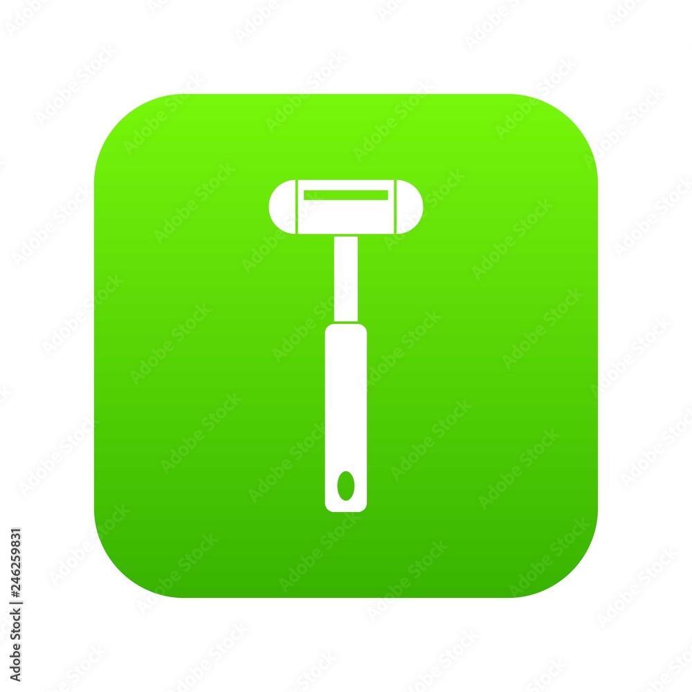Reflex hammer icon digital green for any design isolated on white vector illustration Reflex hammer icon digital green for any design isolated on white vector illustration