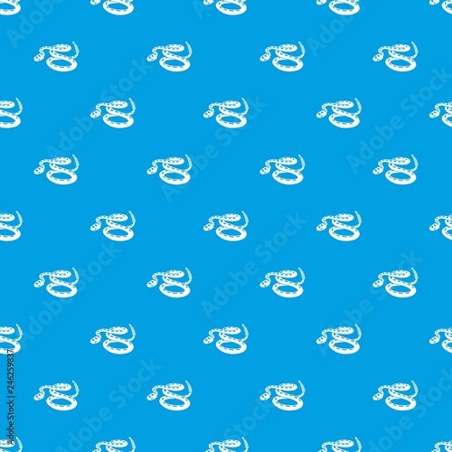 Rattlesnake pattern vector seamless blue repeat for any use photo