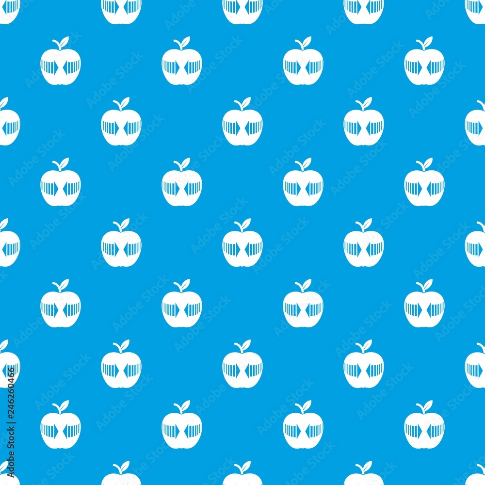 Arrow apple pattern vector seamless blue repeat for any use