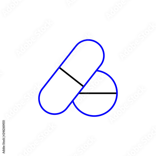 Medical capsule icon. Element of Medical icon for mobile concept and web apps. Detailed Medical capsule icon can be used for web and mobile