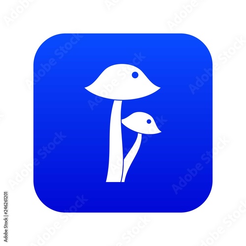 Honey fungus icon digital blue for any design isolated on white vector illustration