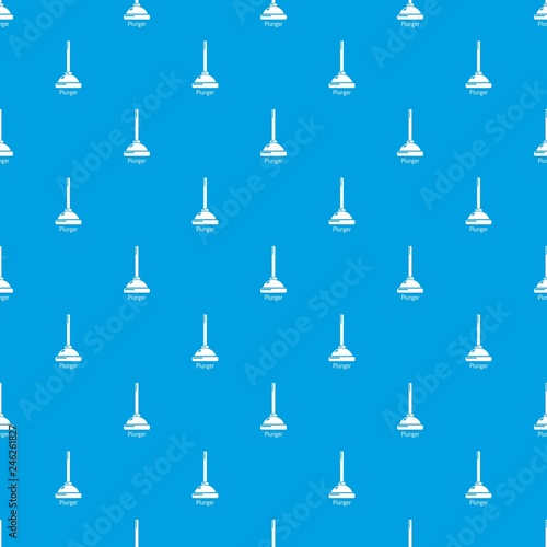 Plunger pattern vector seamless blue repeat for any use