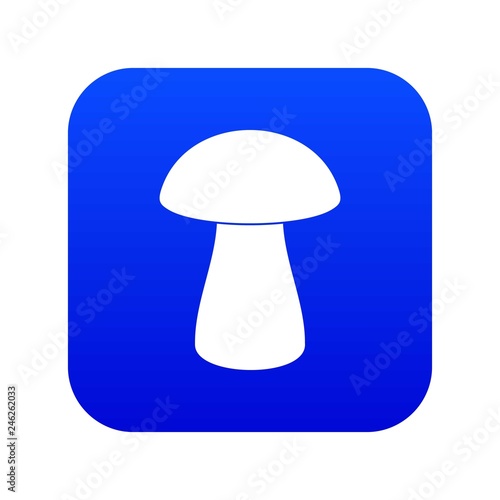 Fungus boletus icon digital blue for any design isolated on white vector illustration