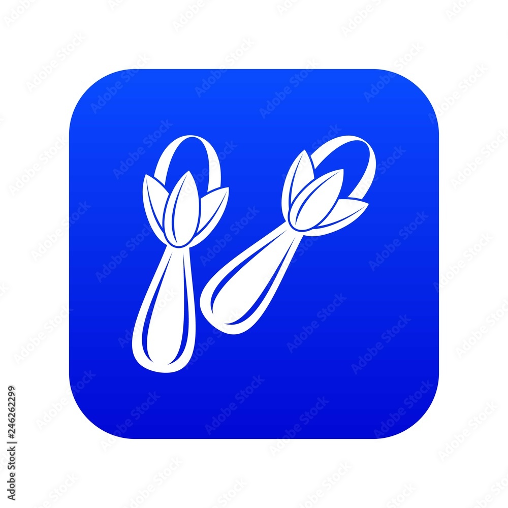 Spice cloves icon digital blue for any design isolated on white vector illustration Spice cloves icon digital blue for any design isolated on white vector illustration