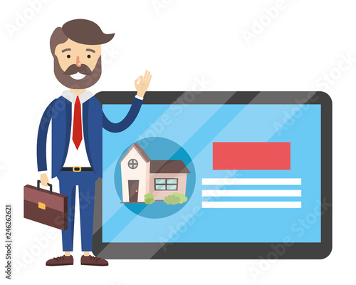 real state agent cartoon