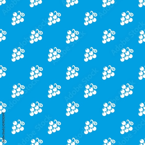 Grapes pattern vector seamless blue repeat for any use