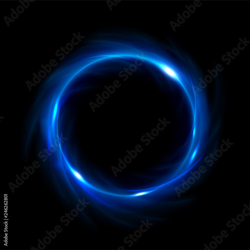 Round blue light twisted, Suitable for product advertising, product design, and other. Vector Illustration
