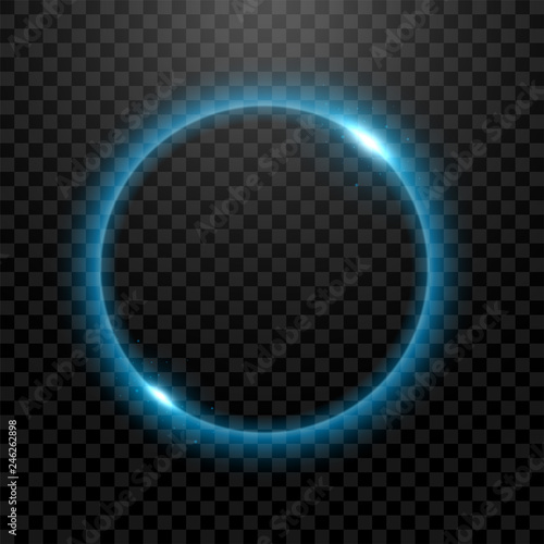 Blue eclipse, Suitable for product advertising, product design, and other. Vector Illustration