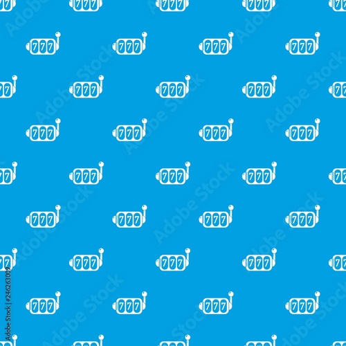 Slot machine pattern vector seamless blue repeat for any use