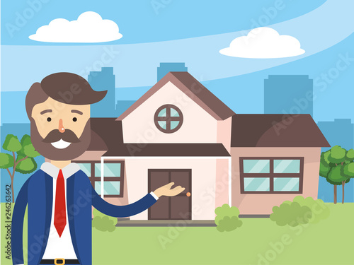 real state agent cartoon