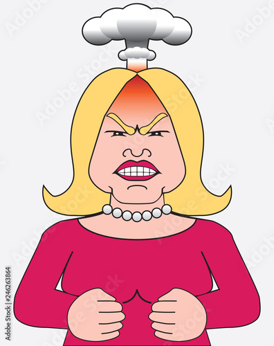 Angry Cartoon Woman