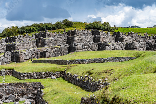 Wehranlage der Inka, die Sacsayhuaman Festung, in Cusco, Peru photo