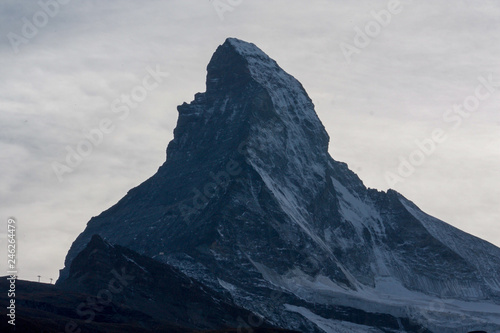 Fototapeta Naklejka Na Ścianę i Meble -  mountains and clouds, Matterhorn Switzerland