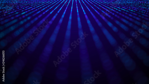 Abstract tech background. Abstract space background. Digital technology background. Computer code. 3d rendering.