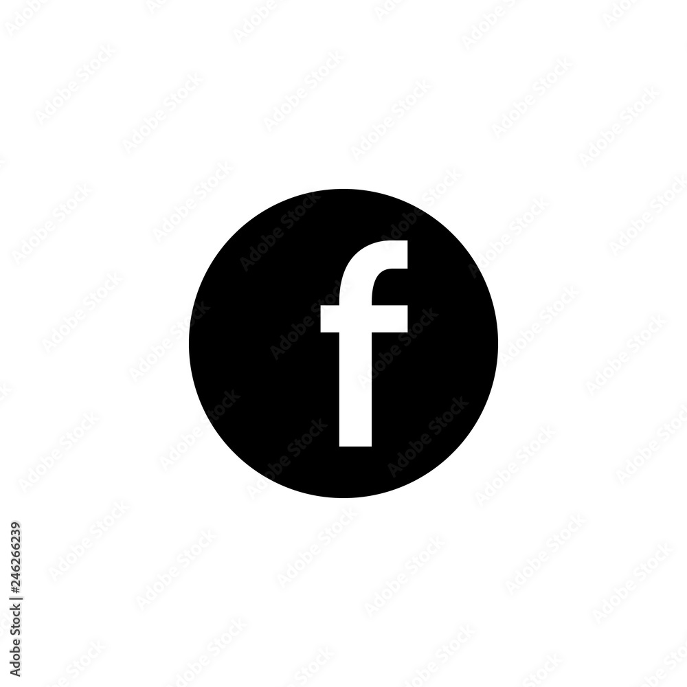 Facebook icon. Social media facebook icon. Letter F. Flat web icon. facebook social network logo. Vector symbol EPS10 - obrazy, fototapety, plakaty 