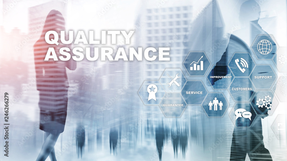 The Concept of Quality Assurance and Impact on Businesses. Quality control. Service Guarantee. Mixed media. The Concept of Quality Assurance and Impact on Businesses. Quality control. Service Guarantee. Mixed media.