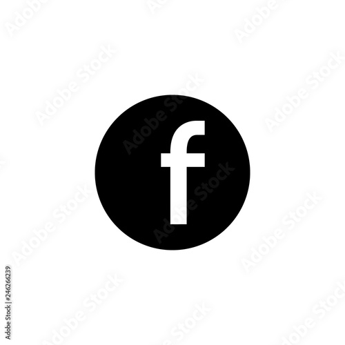 Facebook icon. Social media facebook icon. Letter F. Flat web icon. facebook social network logo. Vector symbol EPS10