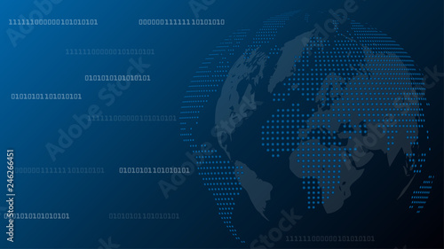 Erdball, Punkte, Technologie, Hintergrund, world map globe