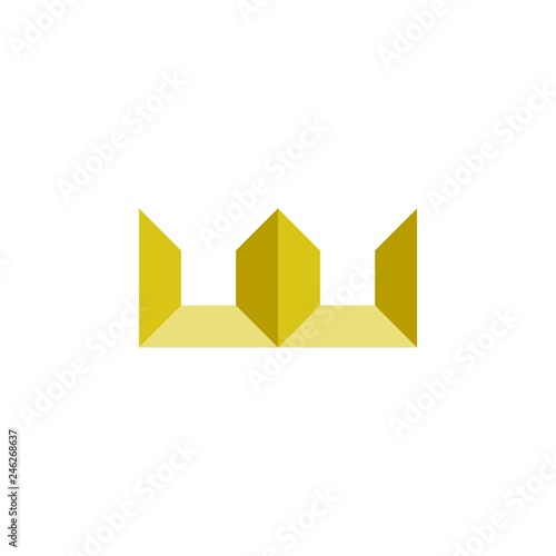 3D W logo letter design