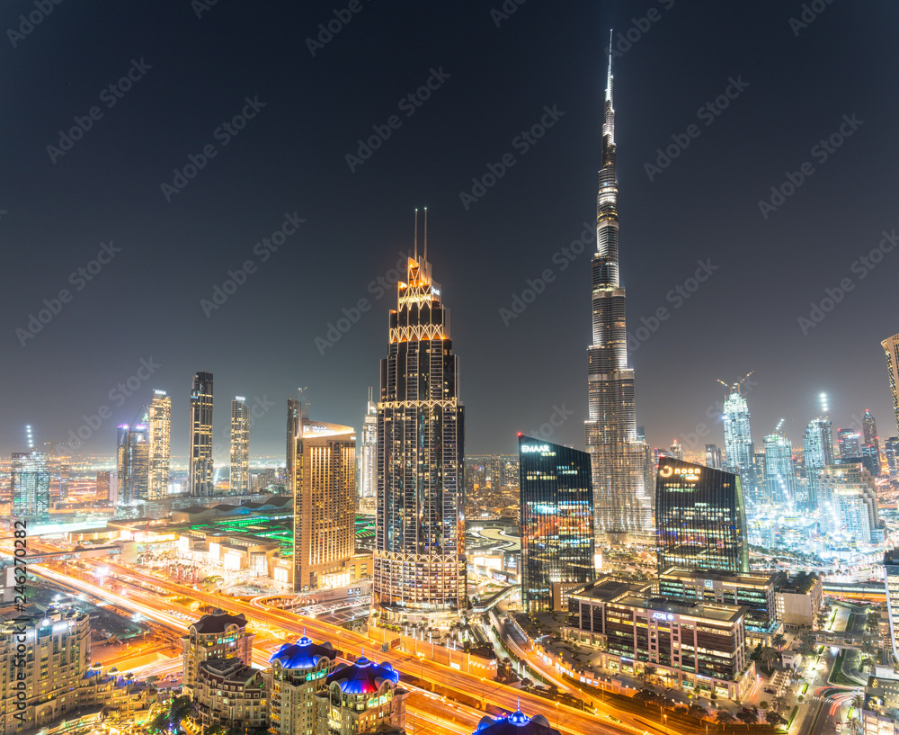 Dubai dowtown skyscrapers, United arabic emirates