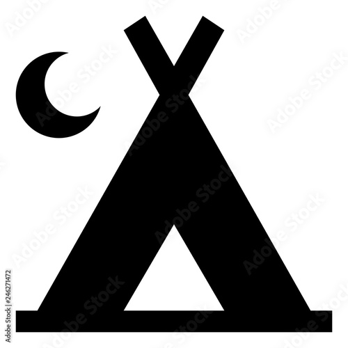 Camping Tent Vector Icon