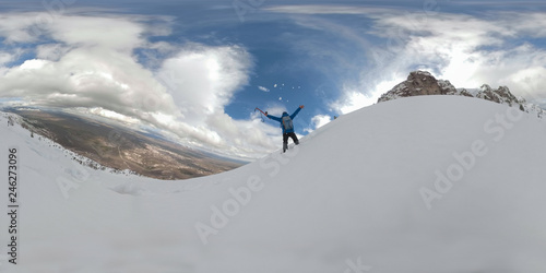 panaromic 360 degree mountaineering photo