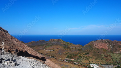 View from the top of Vulcano island, Aeolian Islands