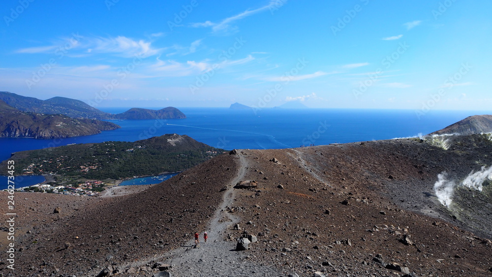 View from the top of Vulcano island, Aeolian Islands View from the top of Vulcano island, Aeolian Islands