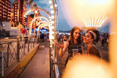 Girls having fun