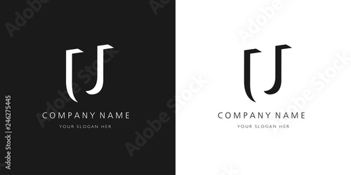 u logo letter design 