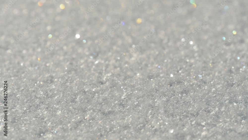 Obraz premium snow crystals macro view