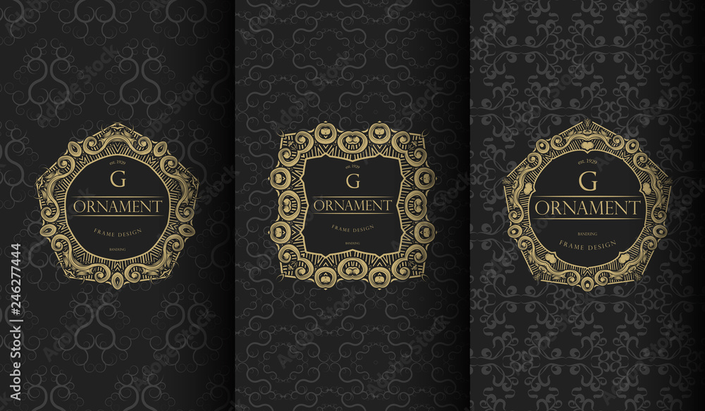 Fototapeta premium Set of luxury logo
