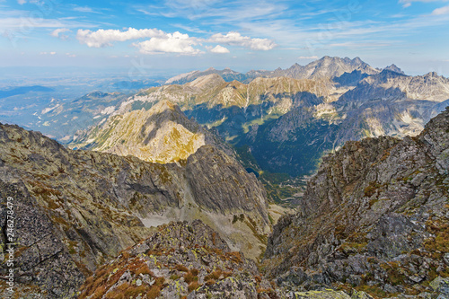 High Tatra Mountains, aerial view from Rysy peak