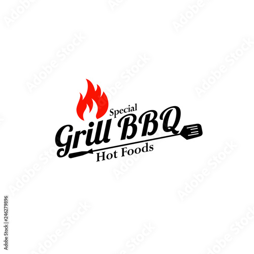 Hot Grill logo vintage 
