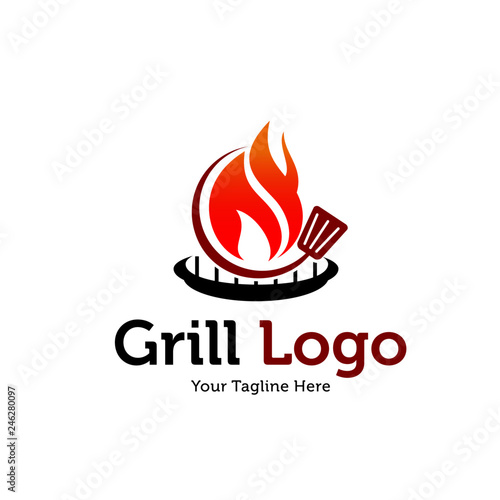 Hot Grill logo vintage 