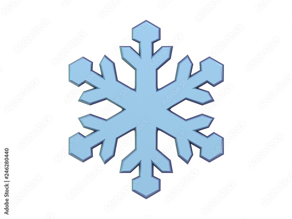 Weather icon SNOWFLAKE 3D Weather icon SNOWFLAKE 3D