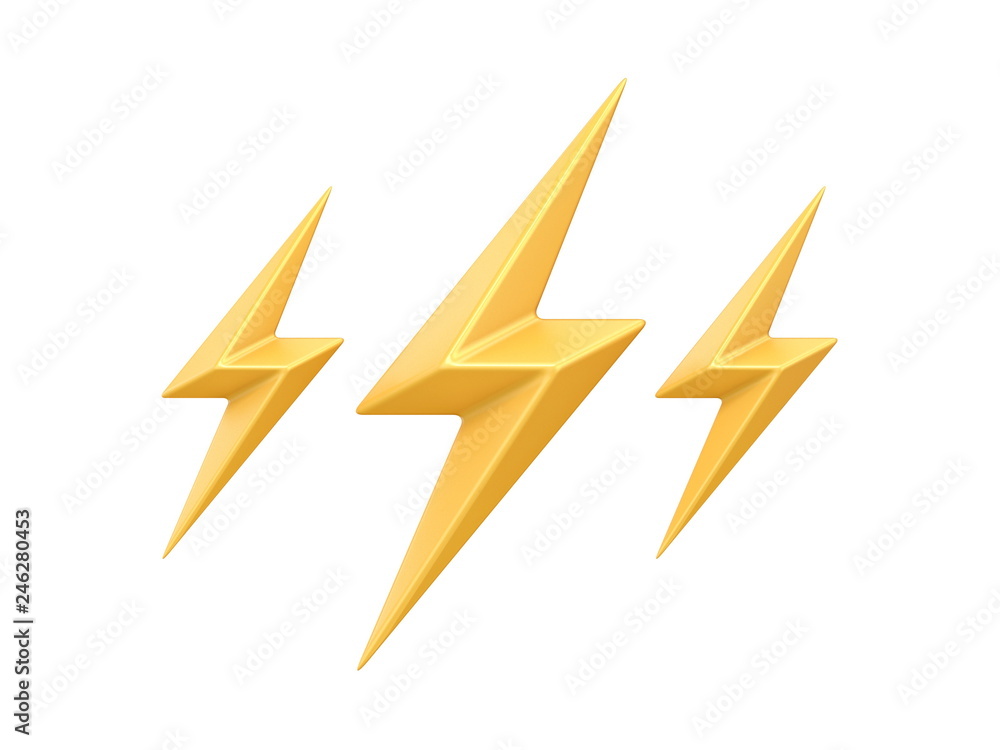 Weather icon THUNDER 3D Weather icon THUNDER 3D