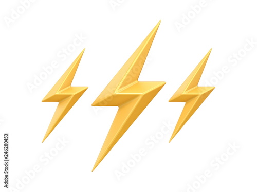 Weather icon THUNDER 3D