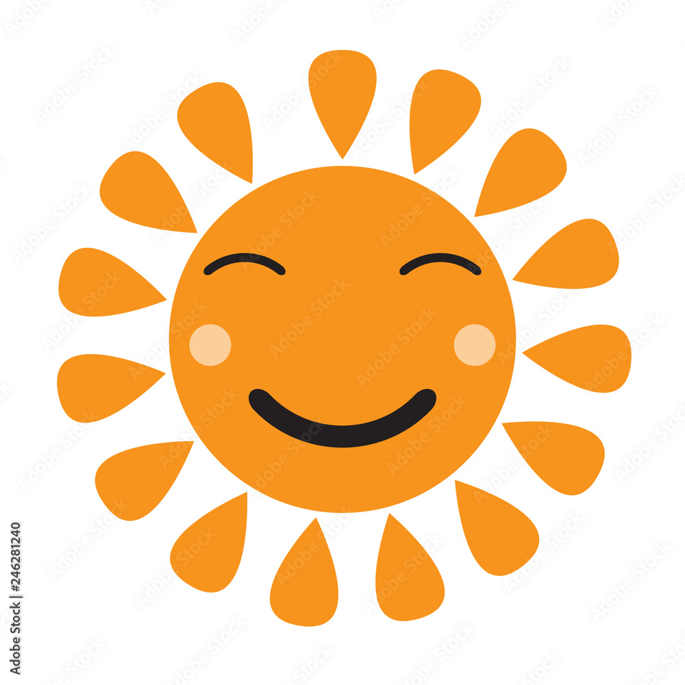 Isolated happy sun image. Vector illustration design Isolated happy sun image. Vector illustration design
