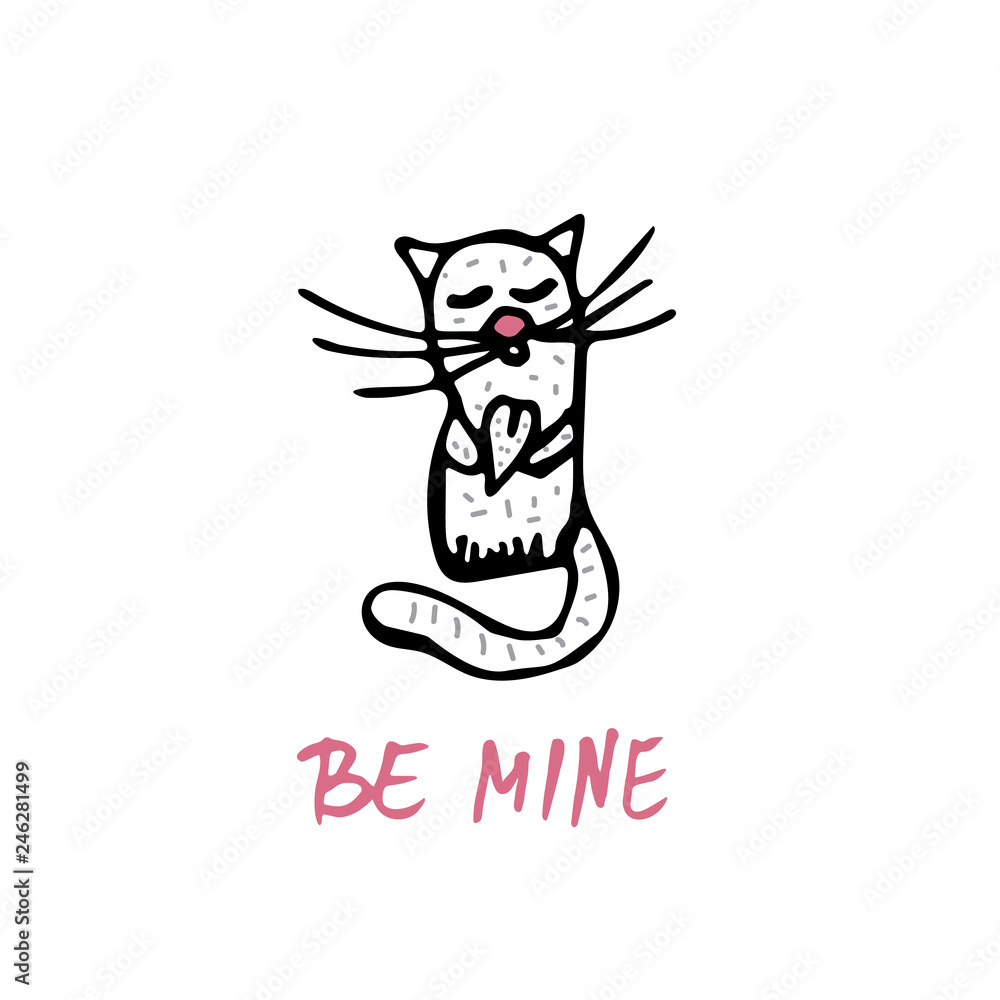 Happy Valentines Day card. Vector illustration. Happy Valentines Day card. Vector illustration.