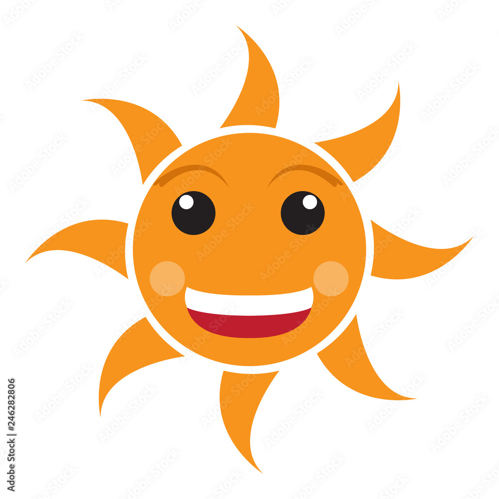 Isolated happy sun image. Vector illustration design Isolated happy sun image. Vector illustration design